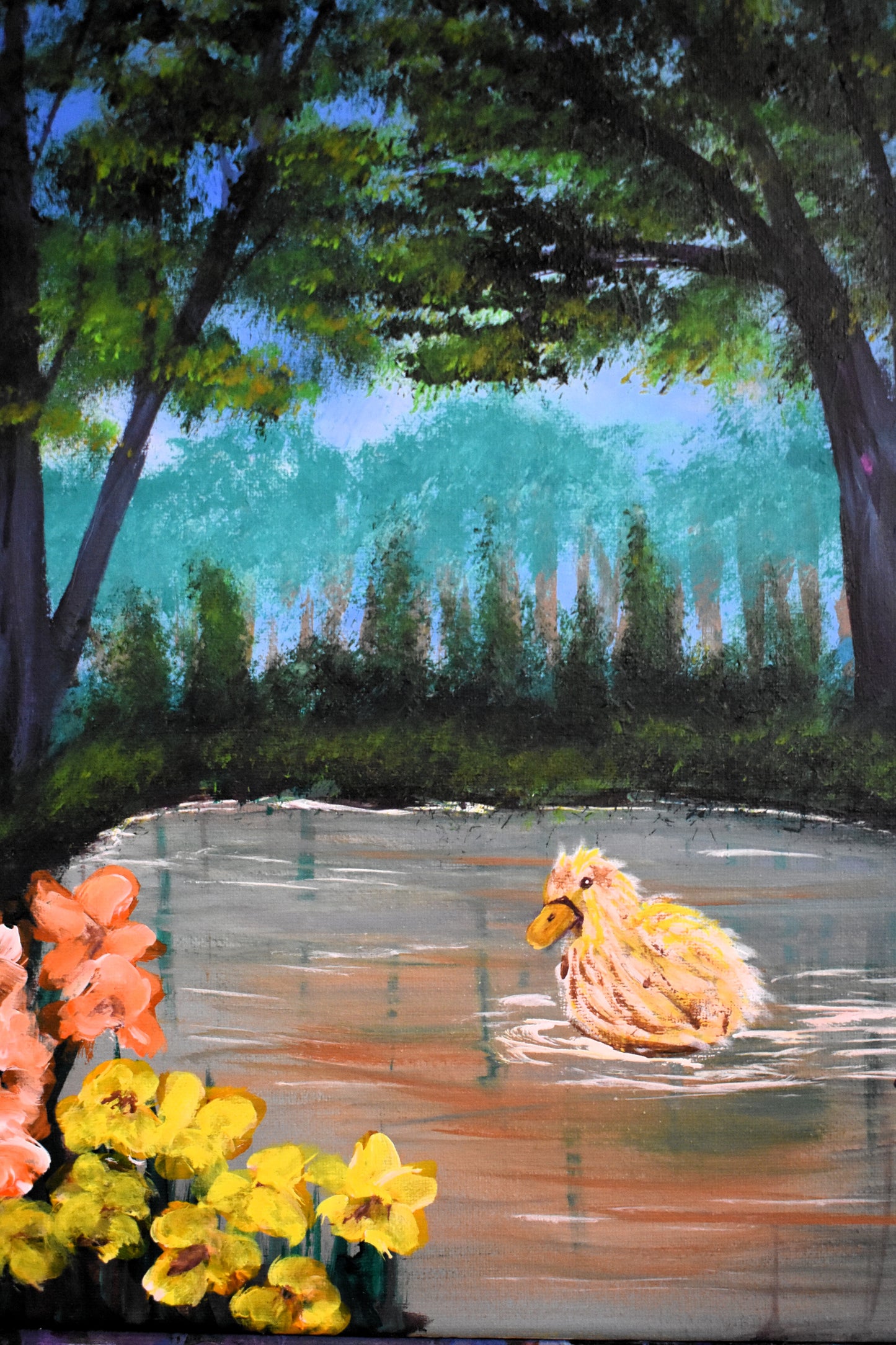 Golden Ripples – Original Acrylic Painting