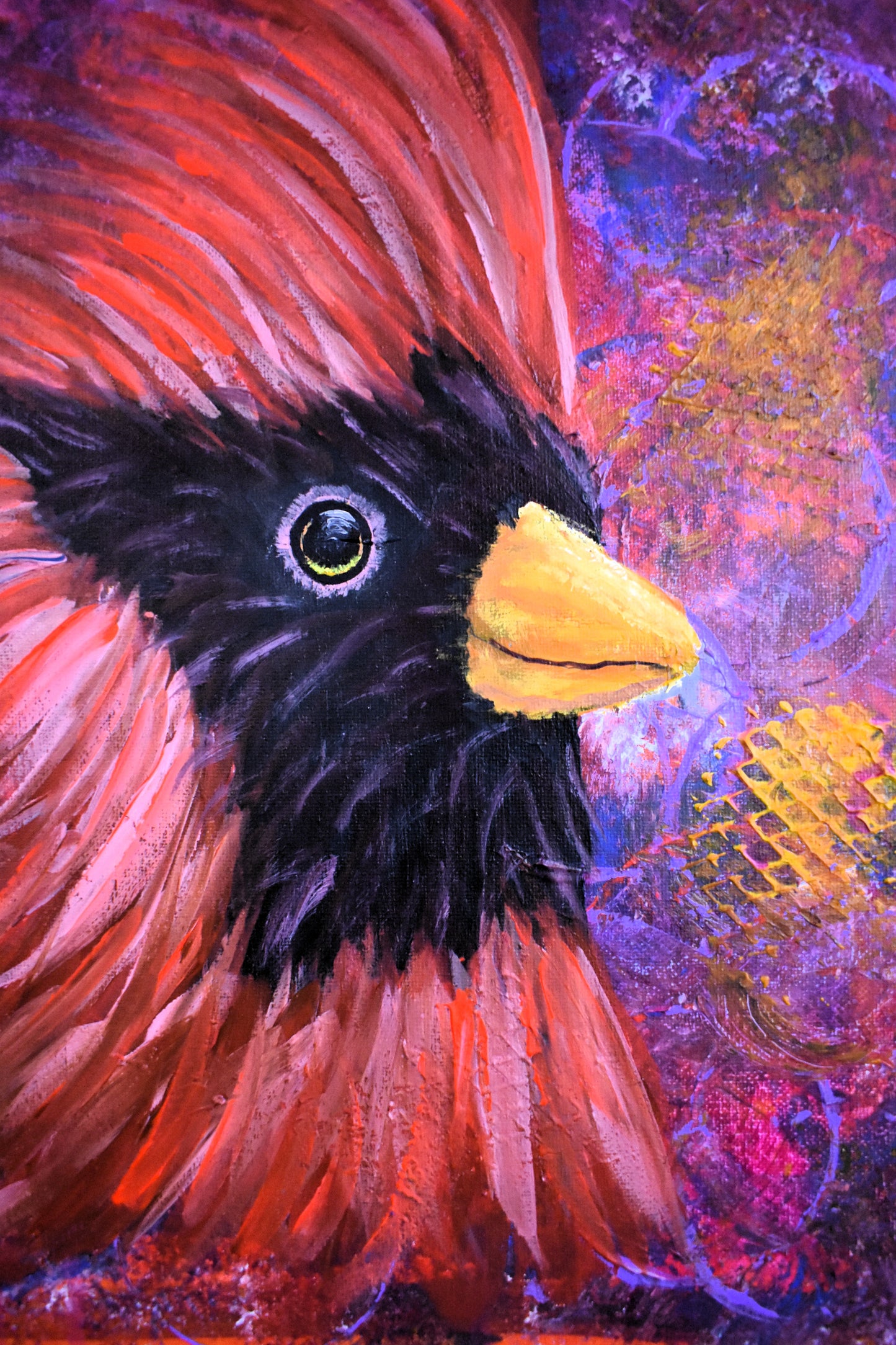 Watcher's Flair – Original Acrylic Painting (16x20)