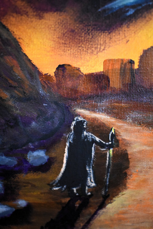 Flight Through the Forge – Original Acrylic Painting (11x14)