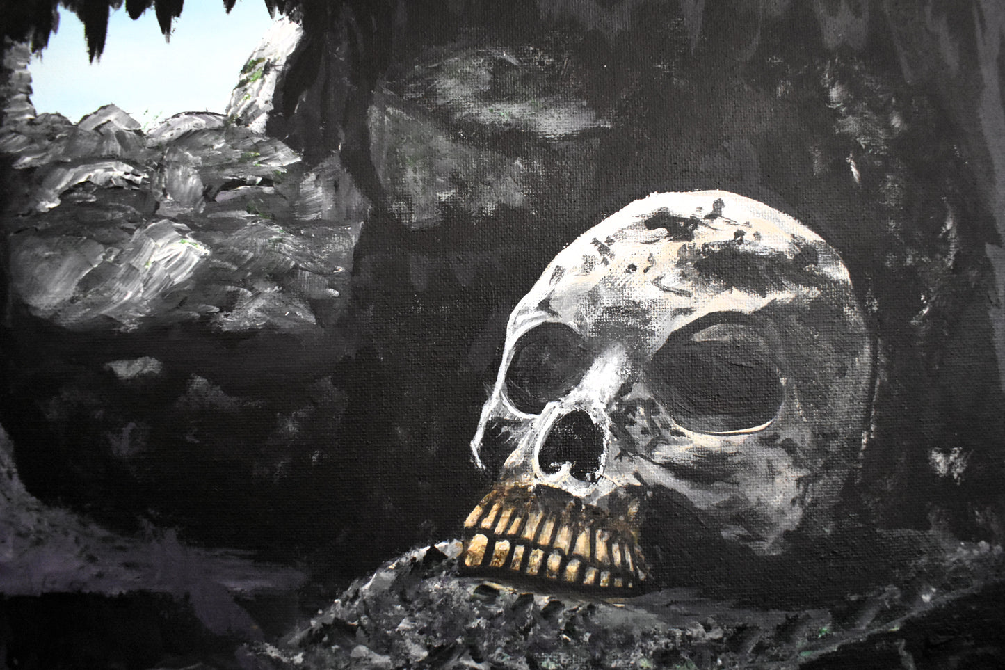 Stone and Bone – Original Dark Fantasy Acrylic Painting