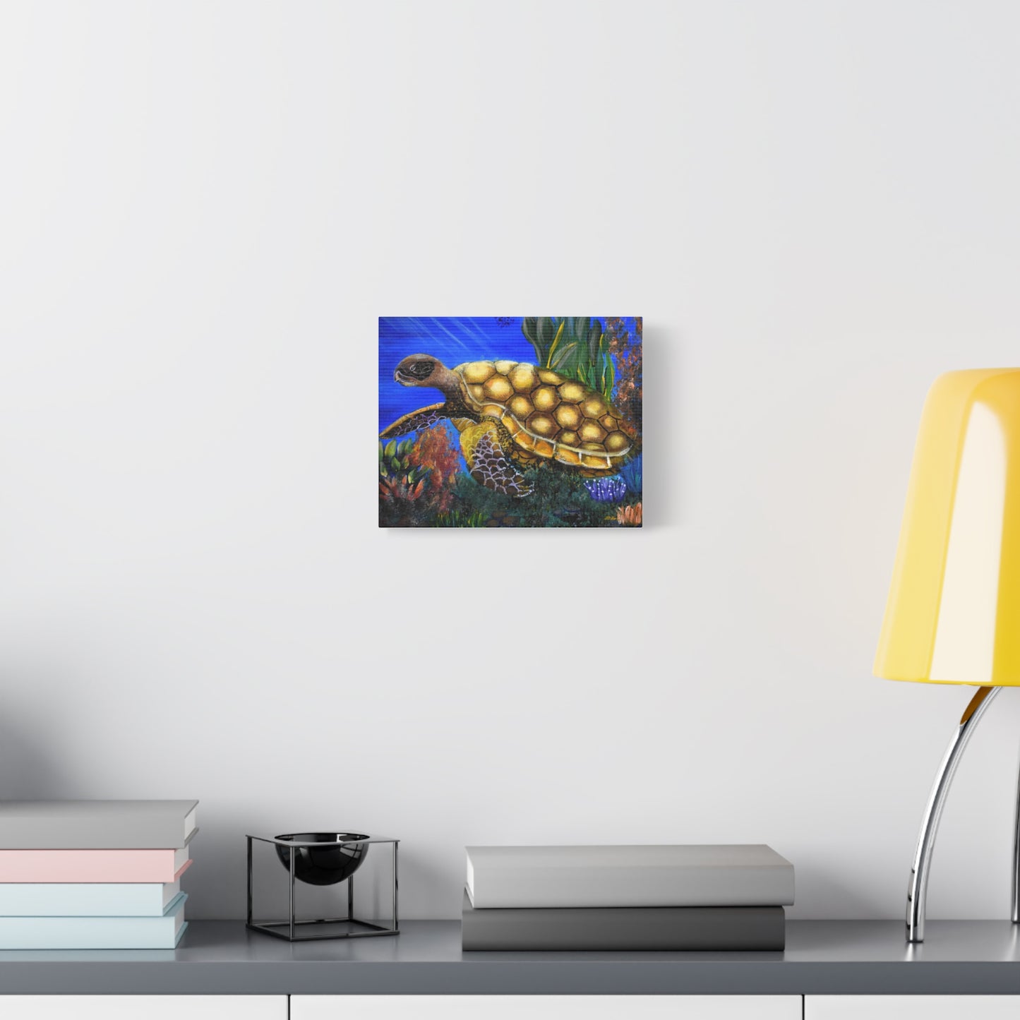Sea Turtle Canvas Print — Matte Stretched Wall Art (1.25")