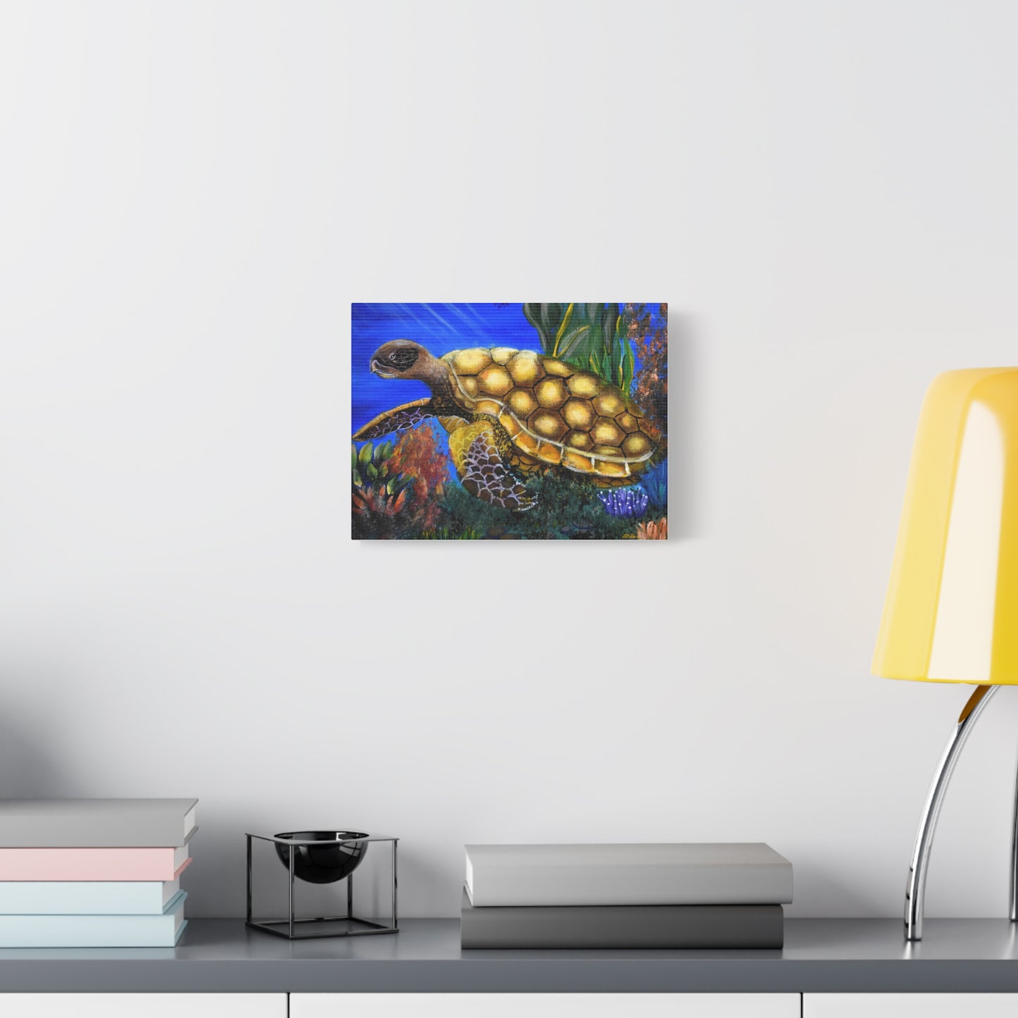Sea Turtle Canvas Print — Matte Stretched Wall Art (1.25")