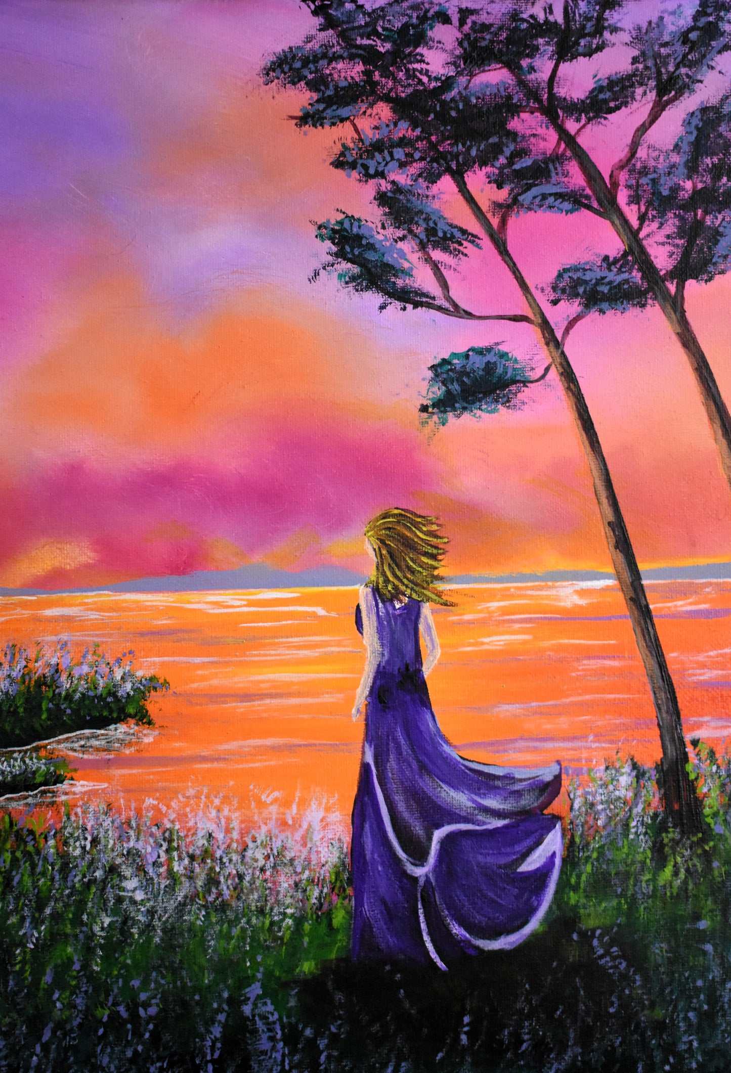 Lavender Winds — Original Acrylic Painting (11x14)