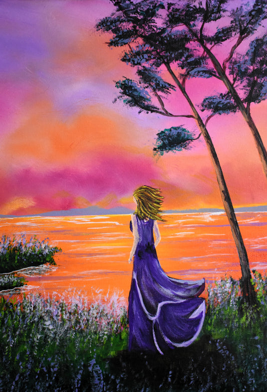 Lavender Winds — Original Acrylic Painting (11x14)
