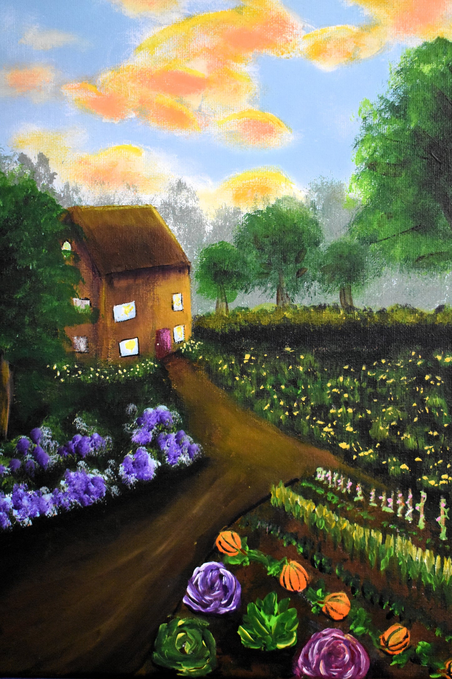 The Quiet Homestead – Original Acrylic Painting