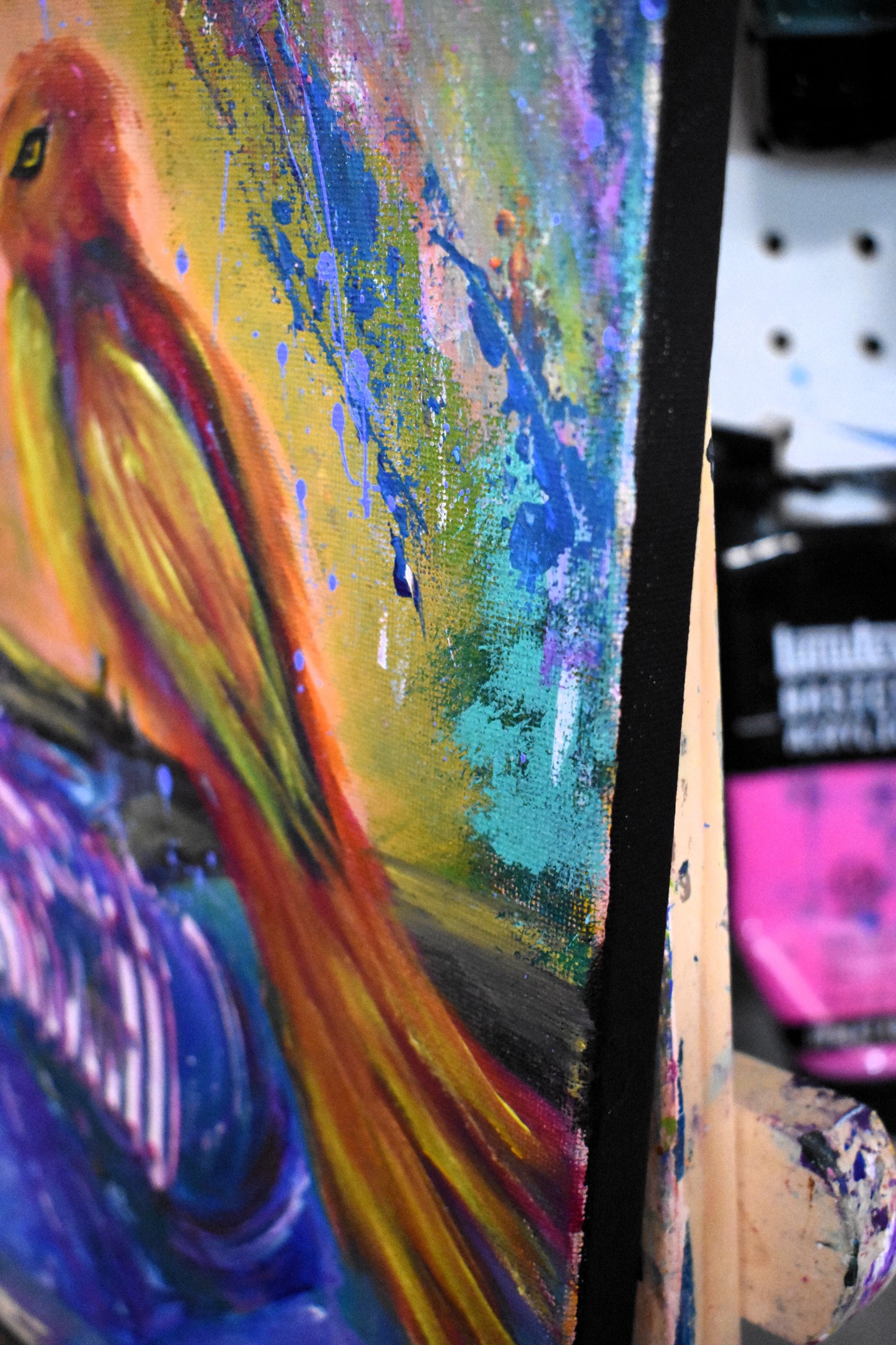 Phoenix of the Nexus – Original Acrylic Painting (11x14)