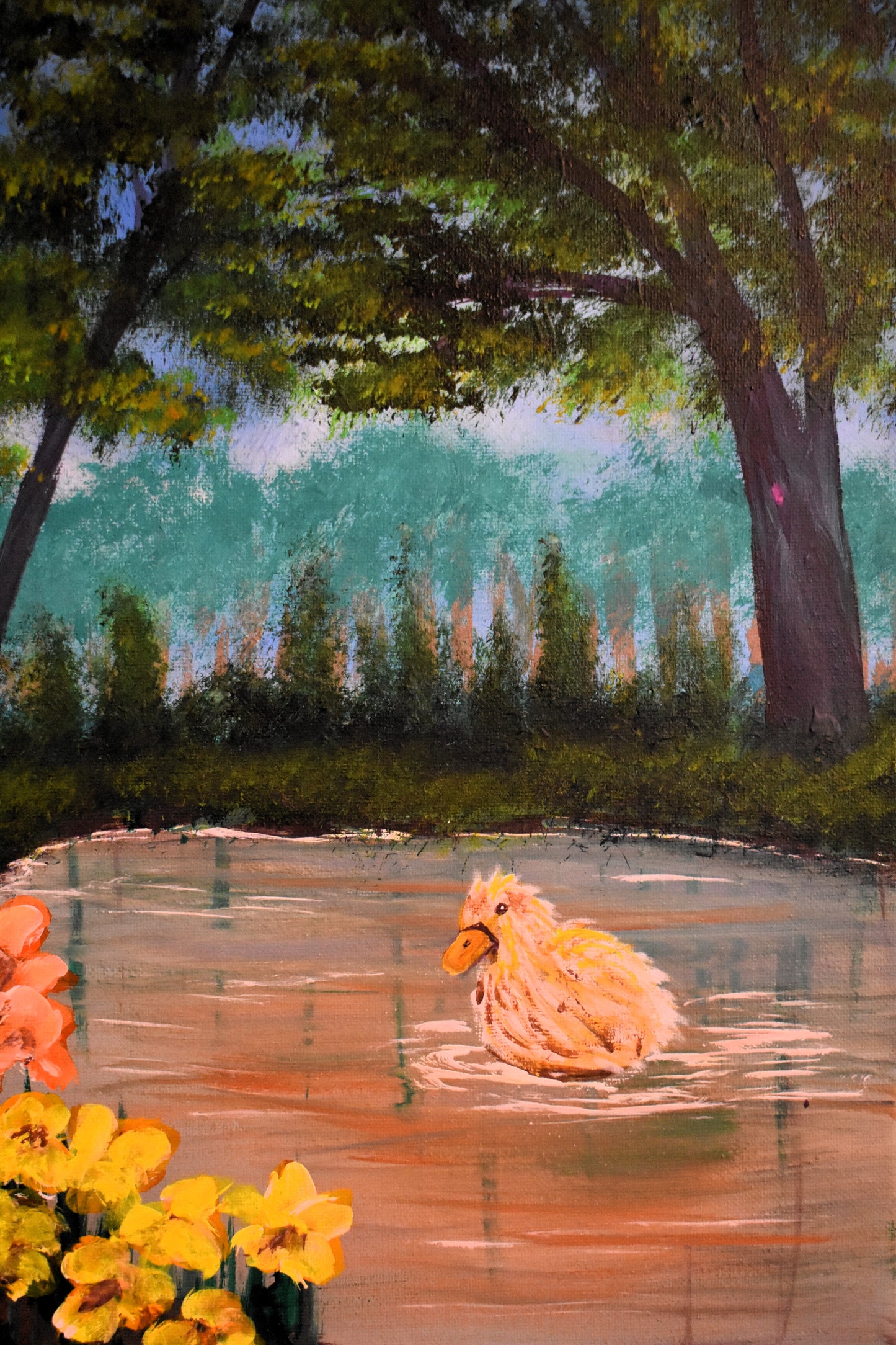 Golden Ripples – Original Acrylic Painting