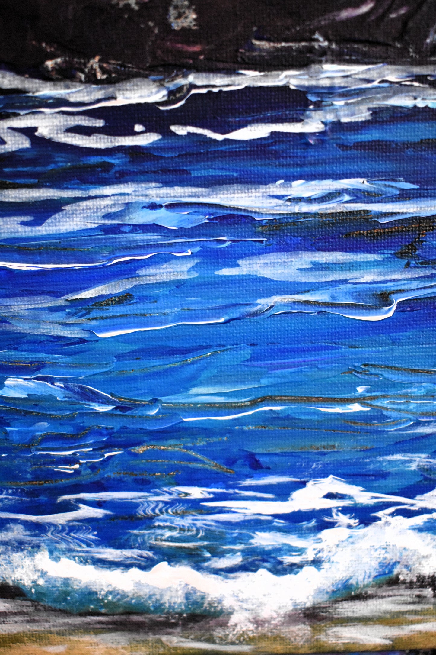 Summit’s Tide – Original Palette Knife Acrylic Painting