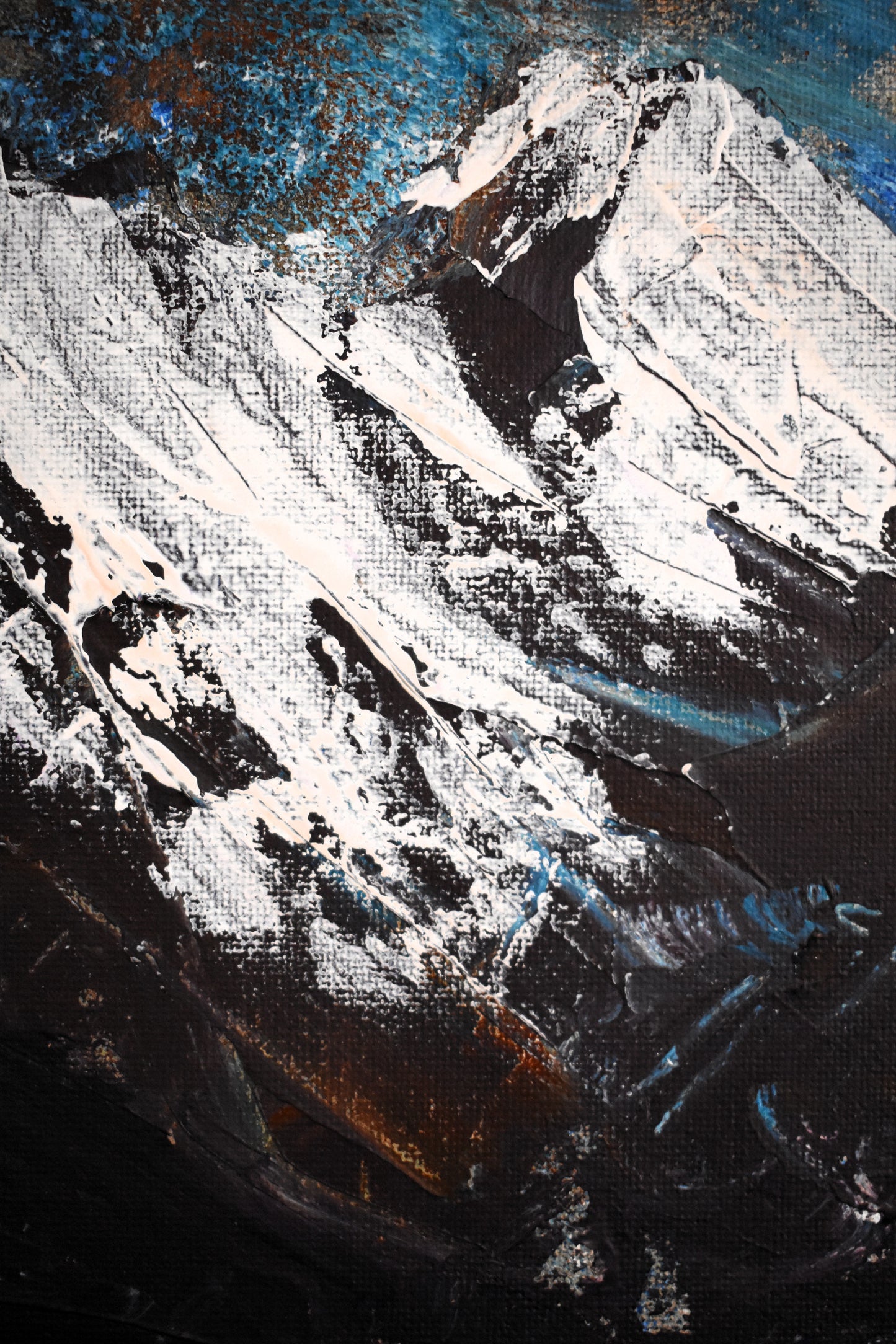 Summit’s Tide – Original Palette Knife Acrylic Painting