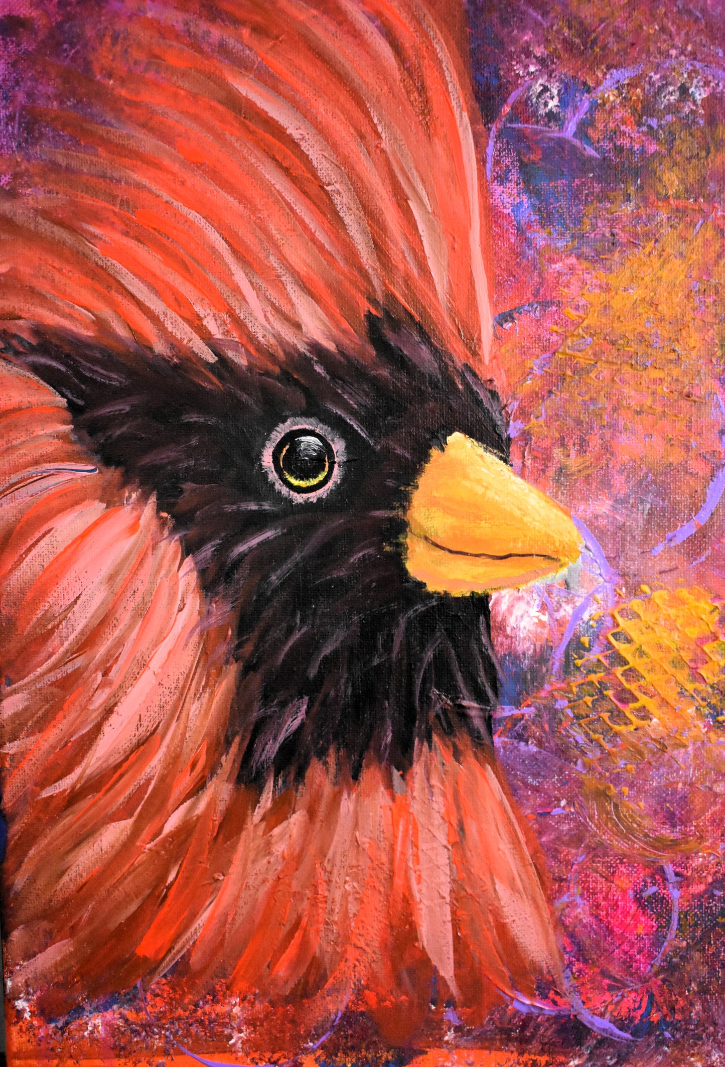 Watcher's Flair – Original Acrylic Painting (16x20)
