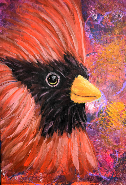 Watcher's Flair – Original Acrylic Painting (16x20)