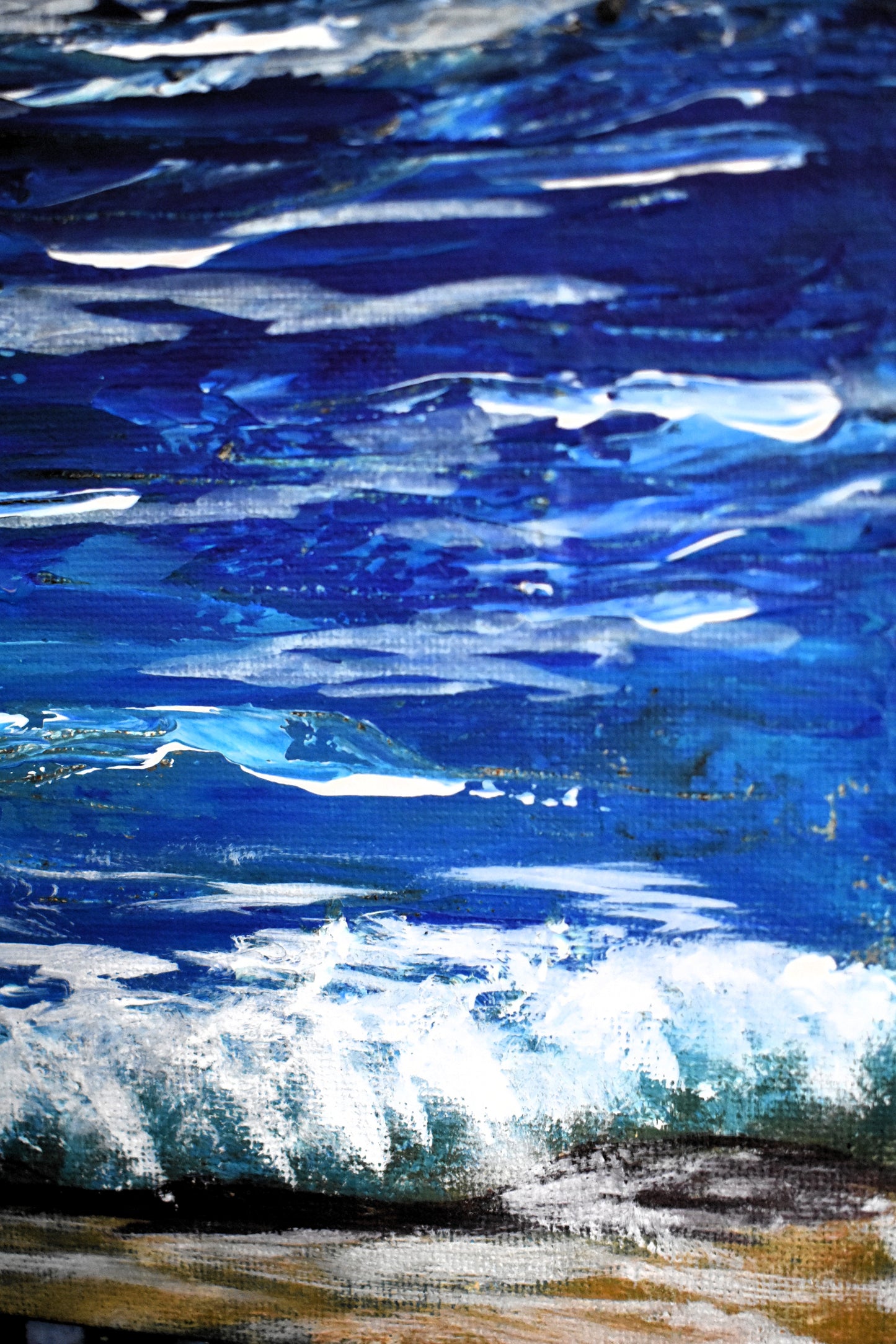 Summit’s Tide – Original Palette Knife Acrylic Painting
