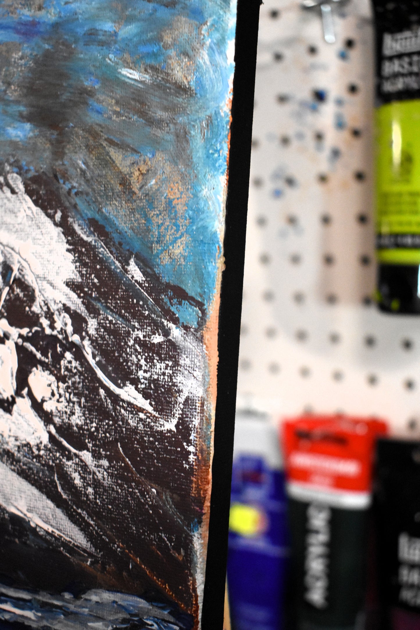 Summit’s Tide – Original Palette Knife Acrylic Painting
