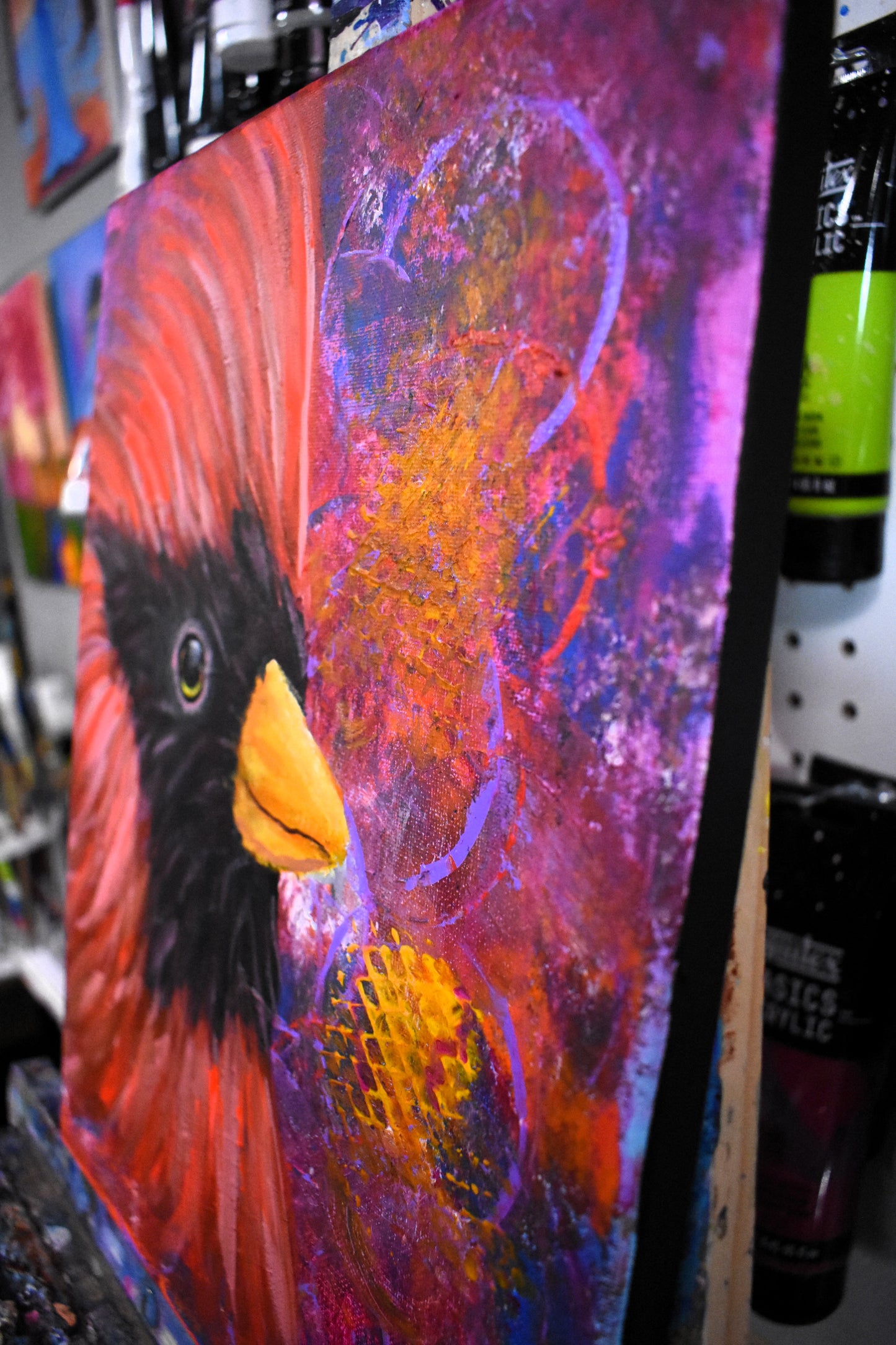 Watcher's Flair – Original Acrylic Painting (16x20)