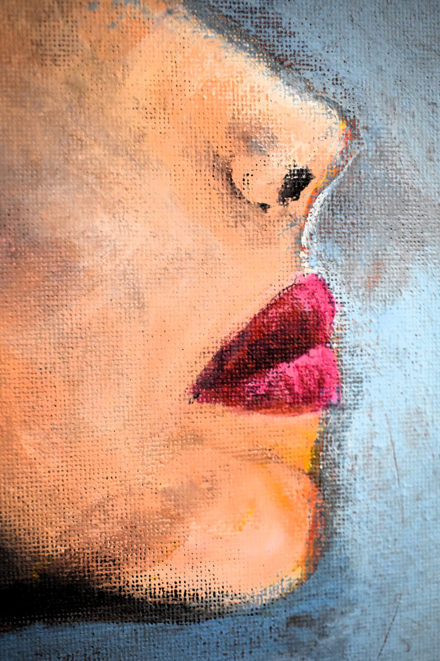 Skyward Reverie – Original Stylized Acrylic Painting