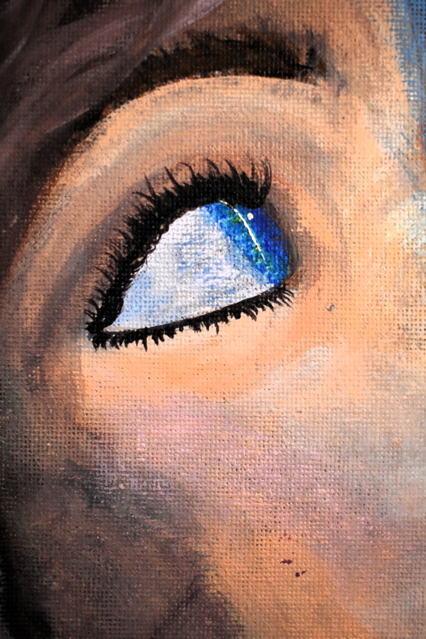 Skyward Reverie – Original Stylized Acrylic Painting