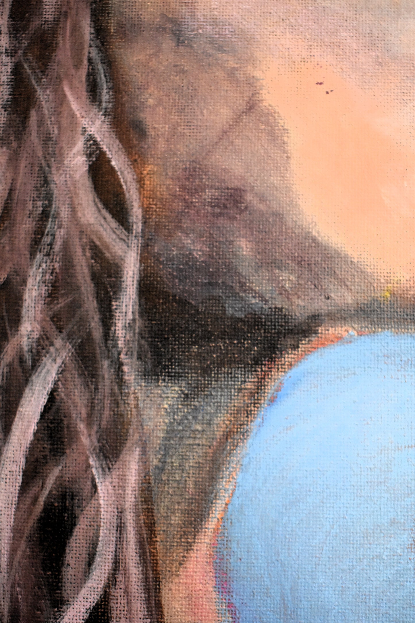 Skyward Reverie – Original Stylized Acrylic Painting