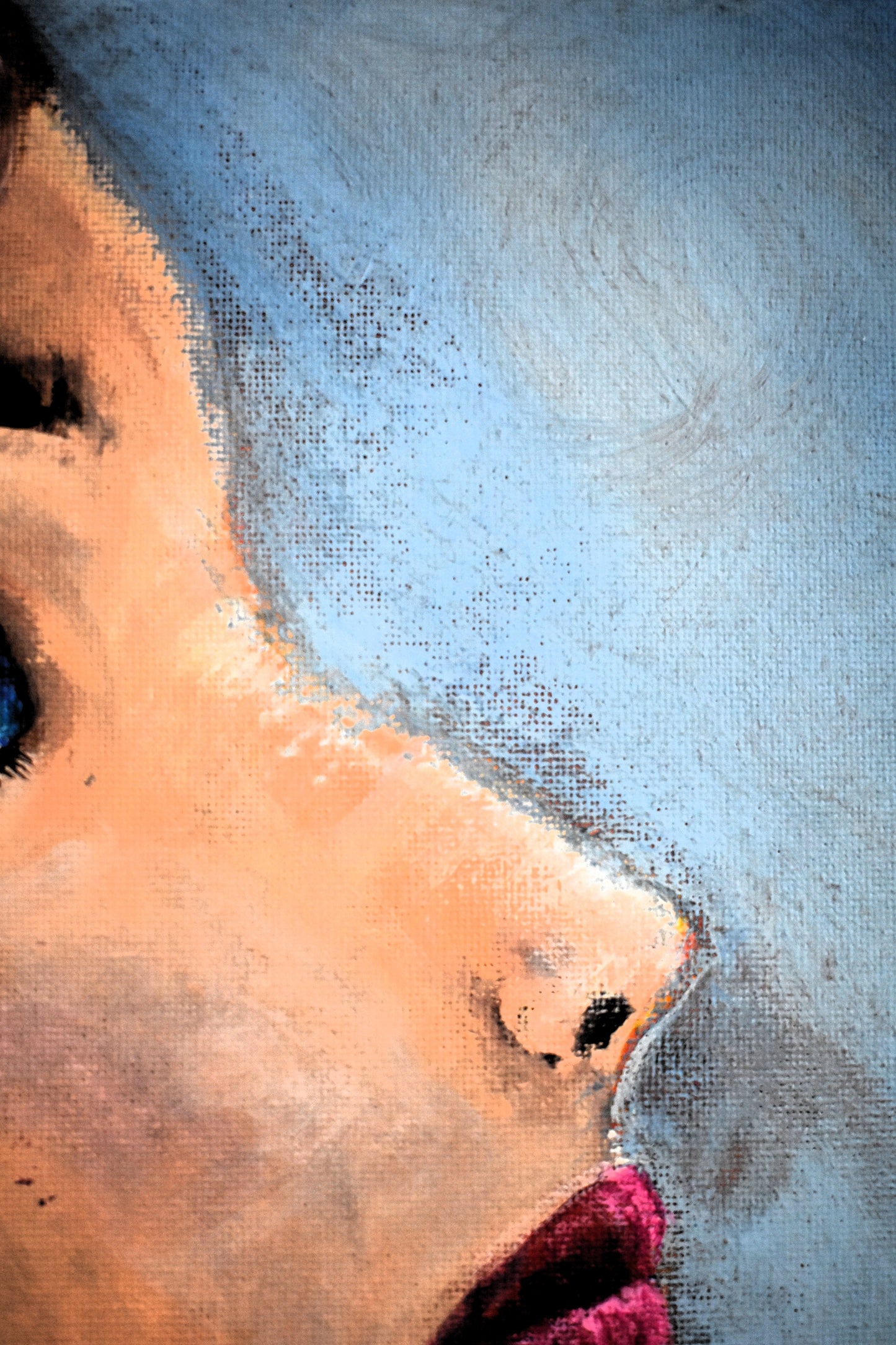 Skyward Reverie – Original Stylized Acrylic Painting