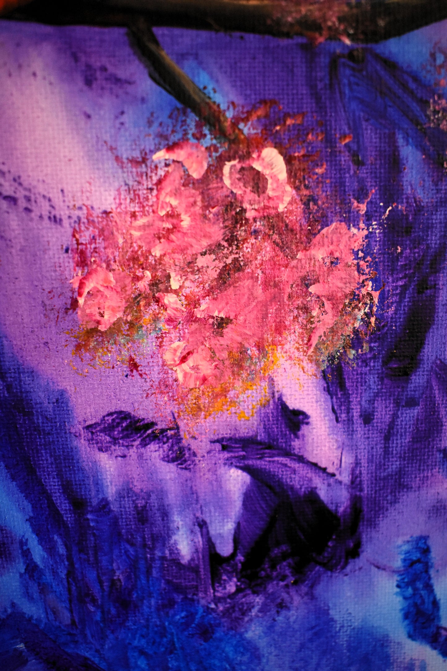Midnight Blossom – Original Acrylic Painting