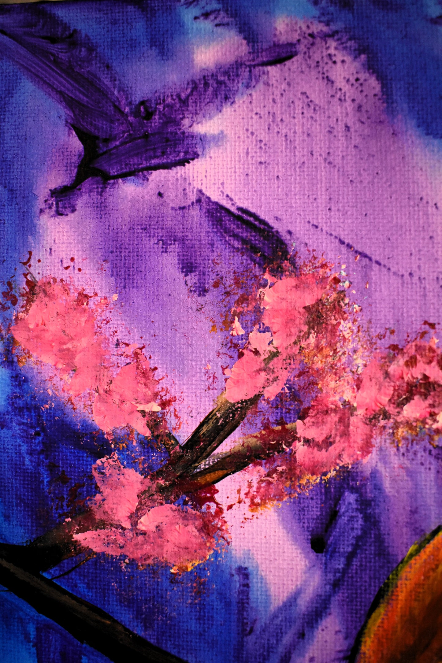 Midnight Blossom – Original Acrylic Painting