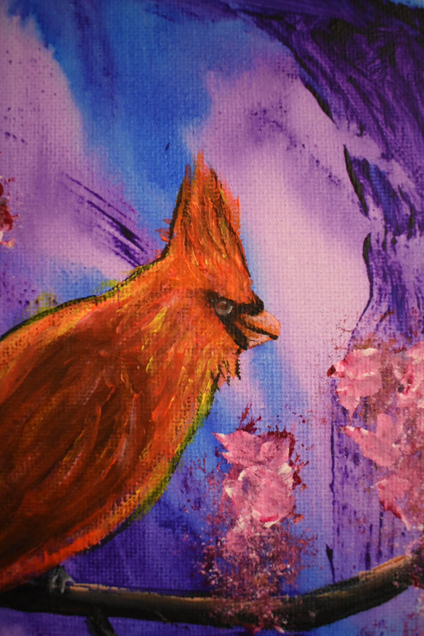 Midnight Blossom – Original Acrylic Painting