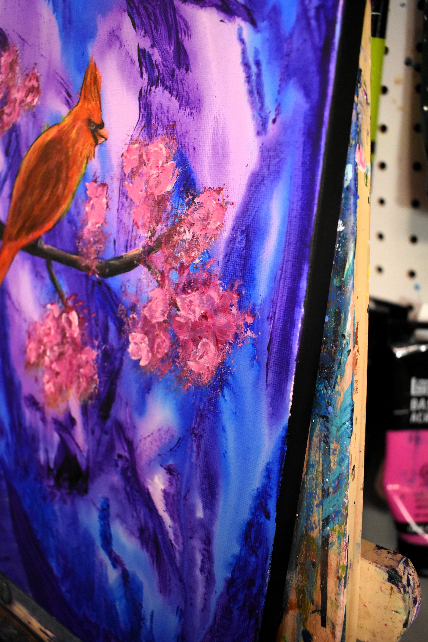 Midnight Blossom – Original Acrylic Painting
