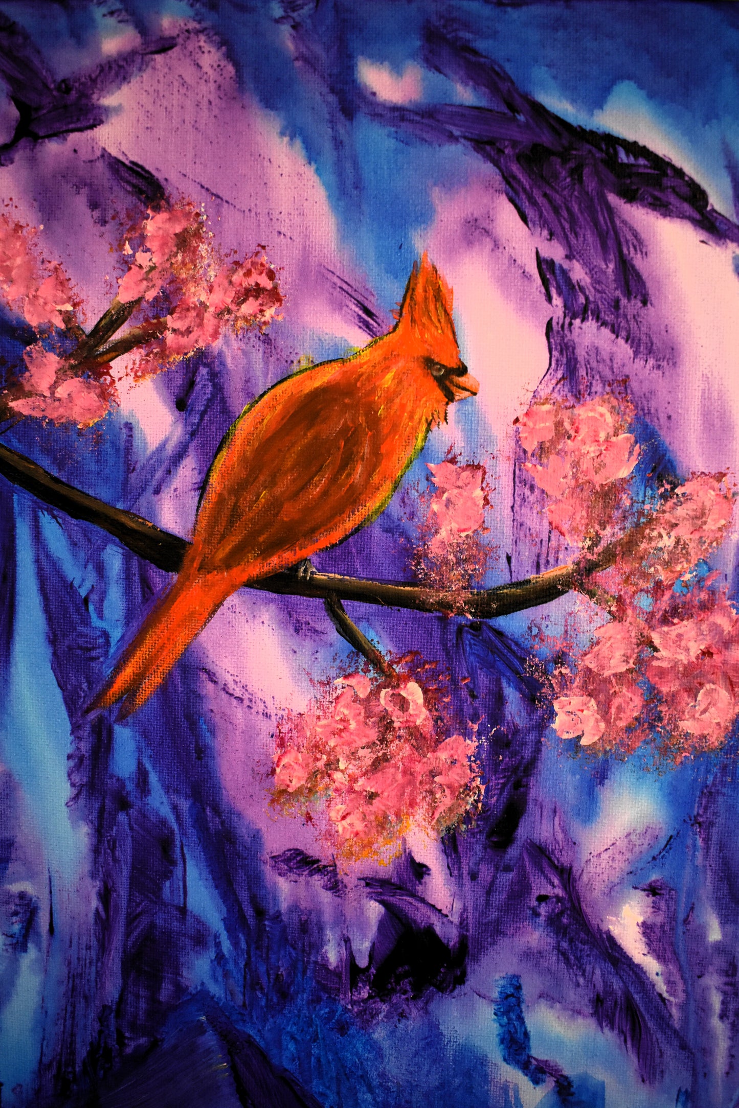 Midnight Blossom – Original Acrylic Painting