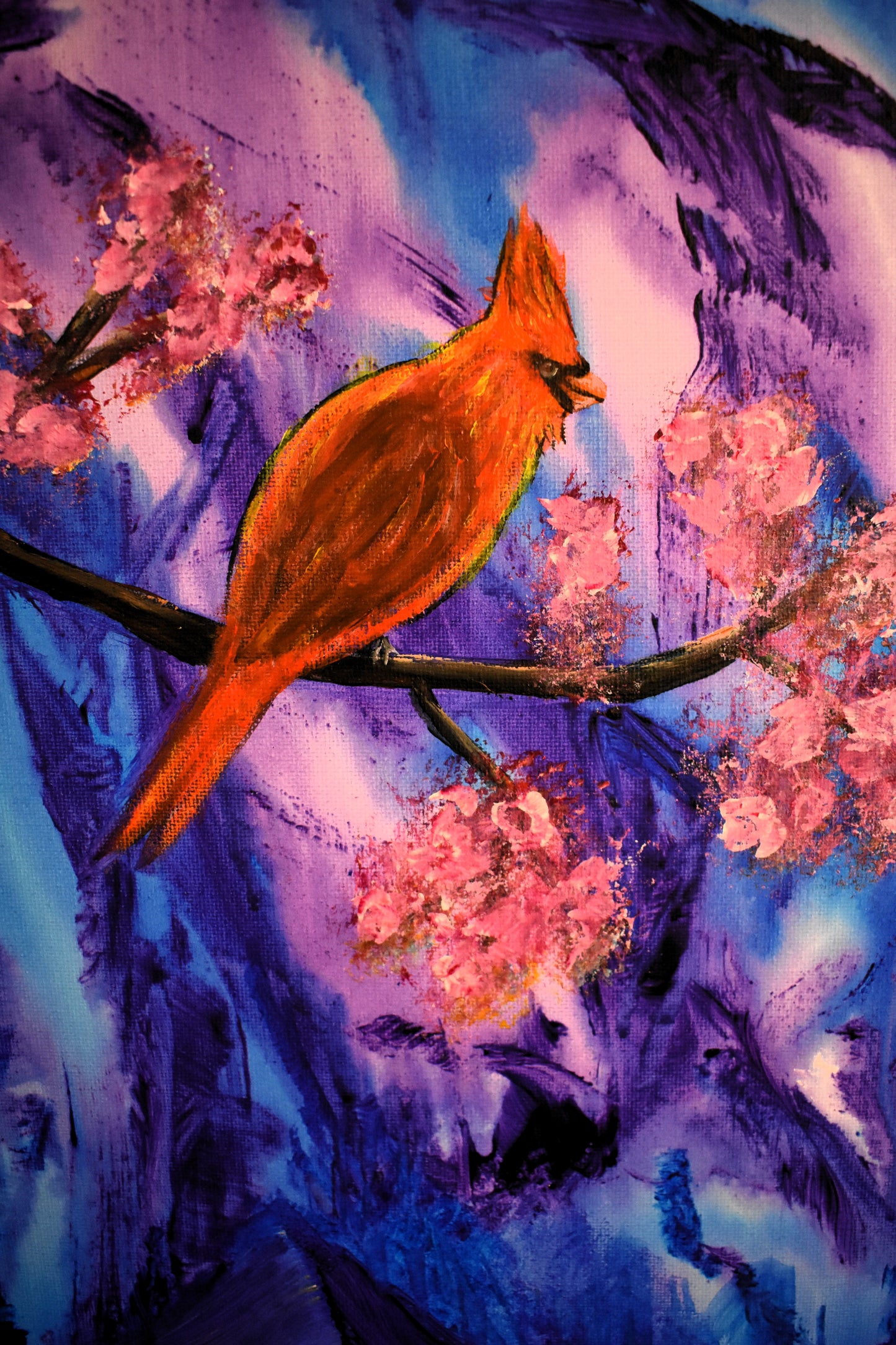 Midnight Blossom – Original Acrylic Painting