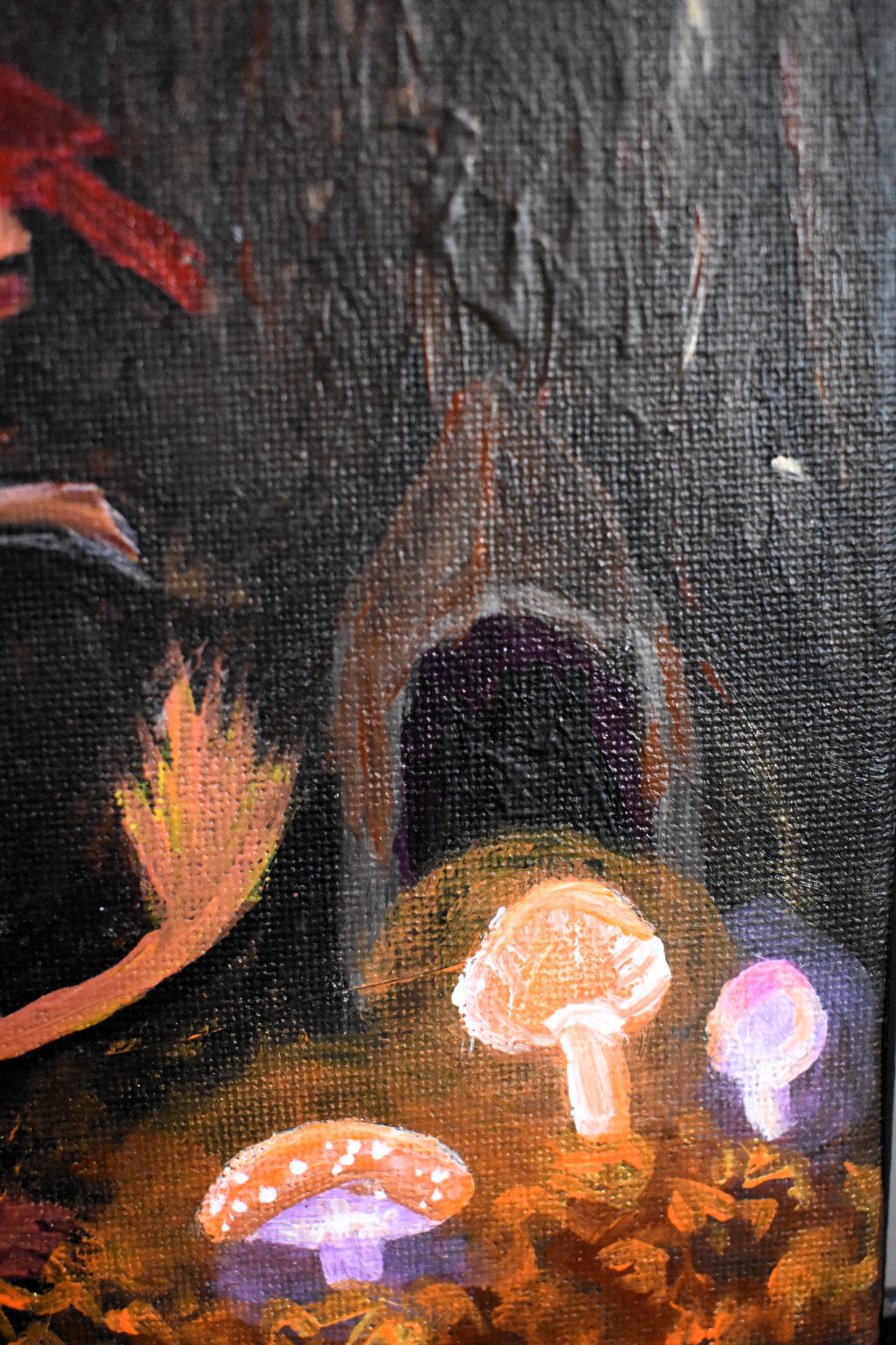 Glowwood Encounter – Original Fantasy Acrylic Painting