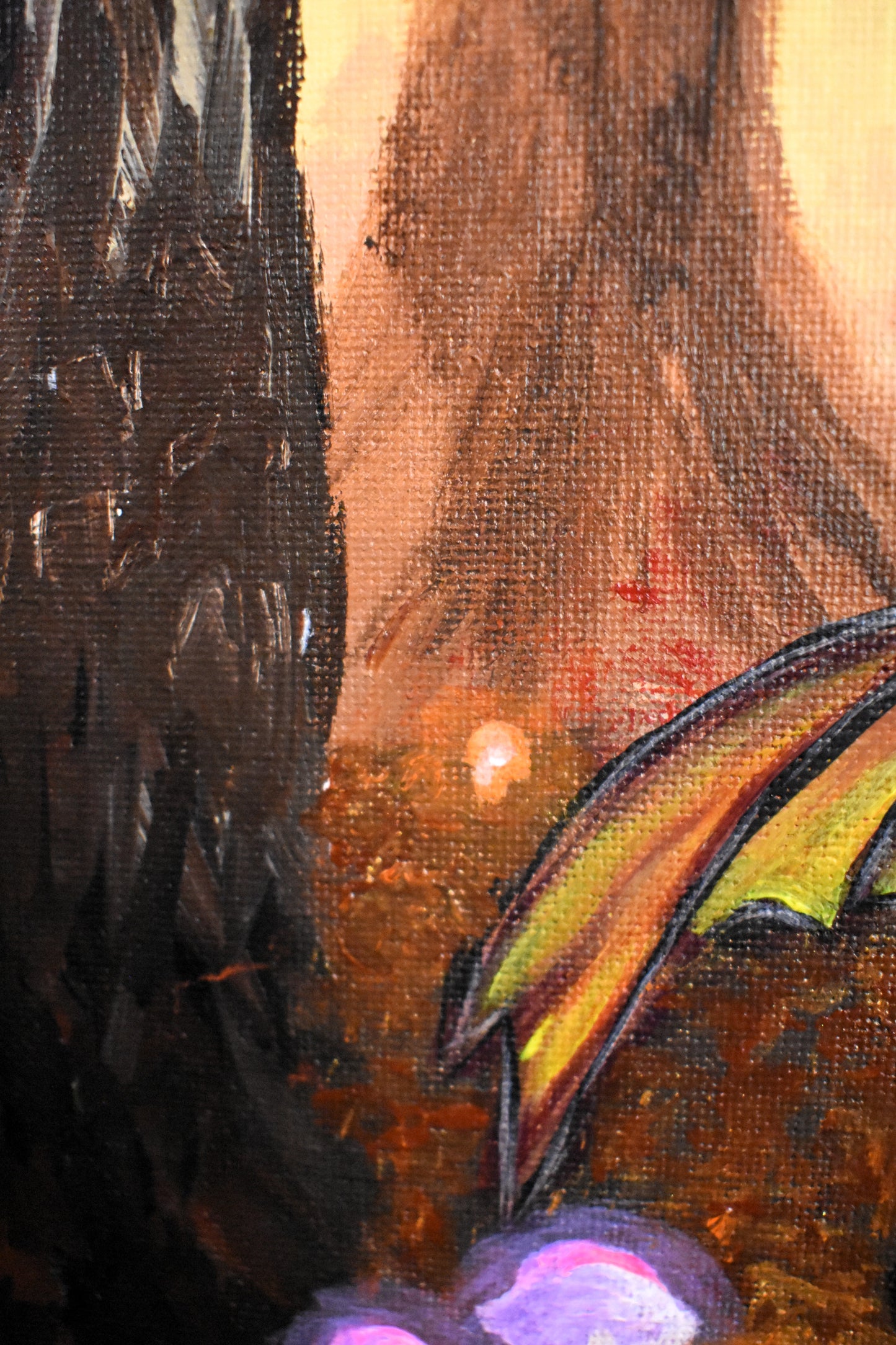 Glowwood Encounter – Original Fantasy Acrylic Painting