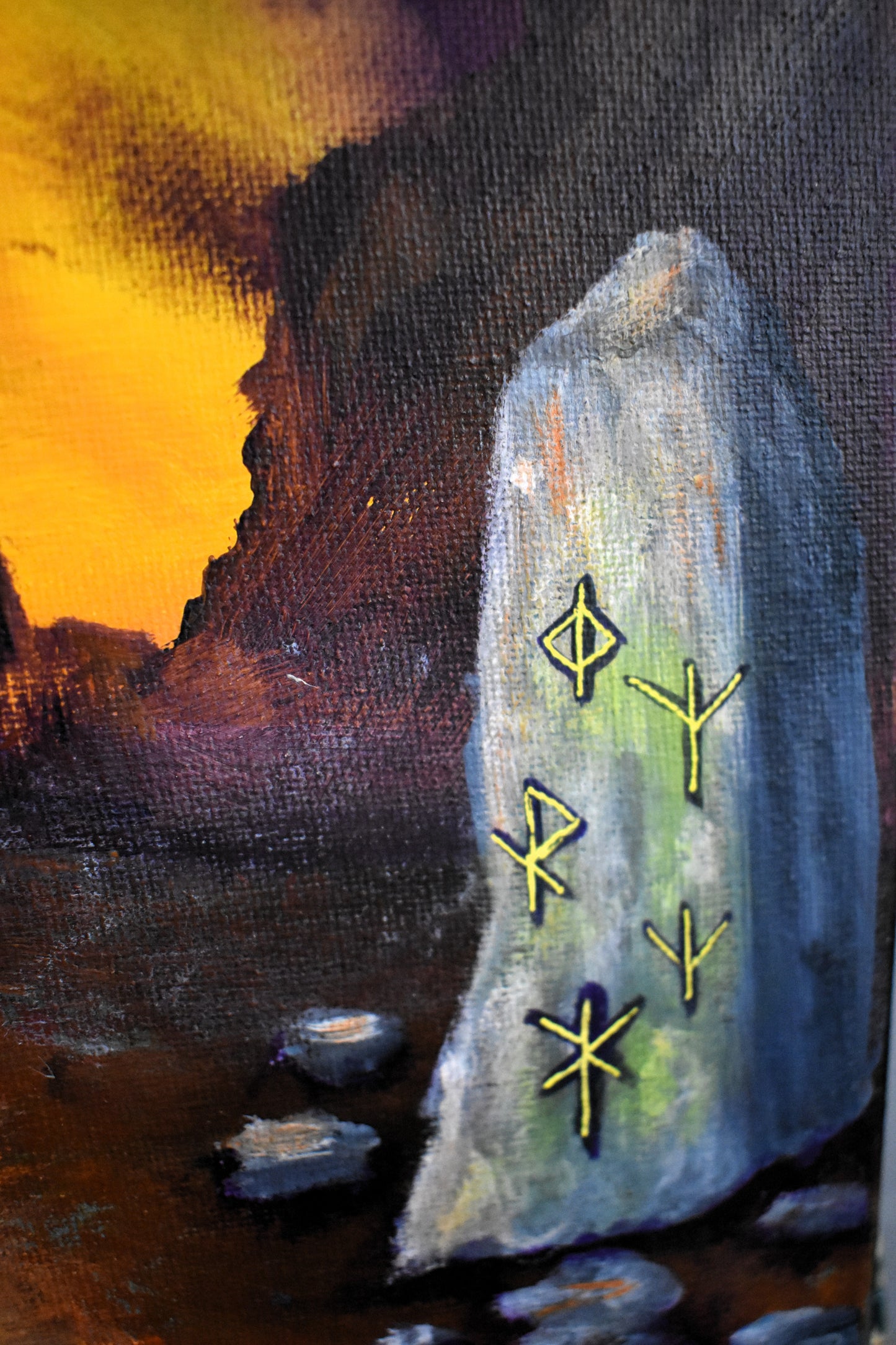 Flight Through the Forge – Original Acrylic Painting (11x14)
