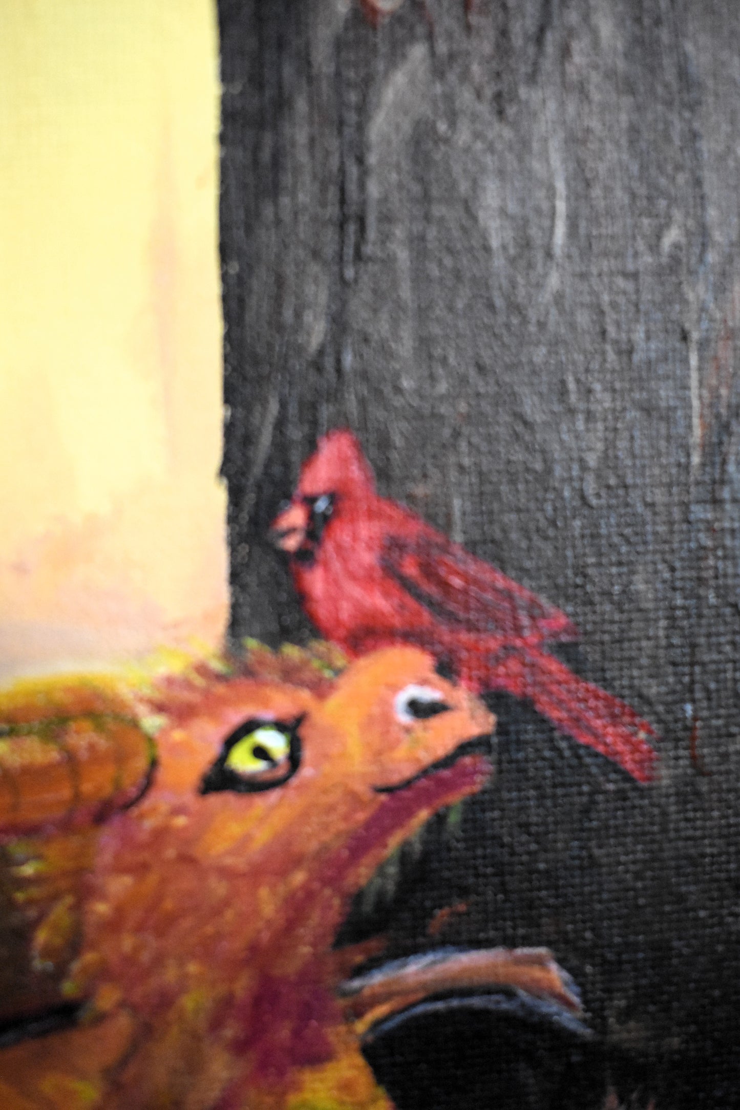 Glowwood Encounter – Original Fantasy Acrylic Painting