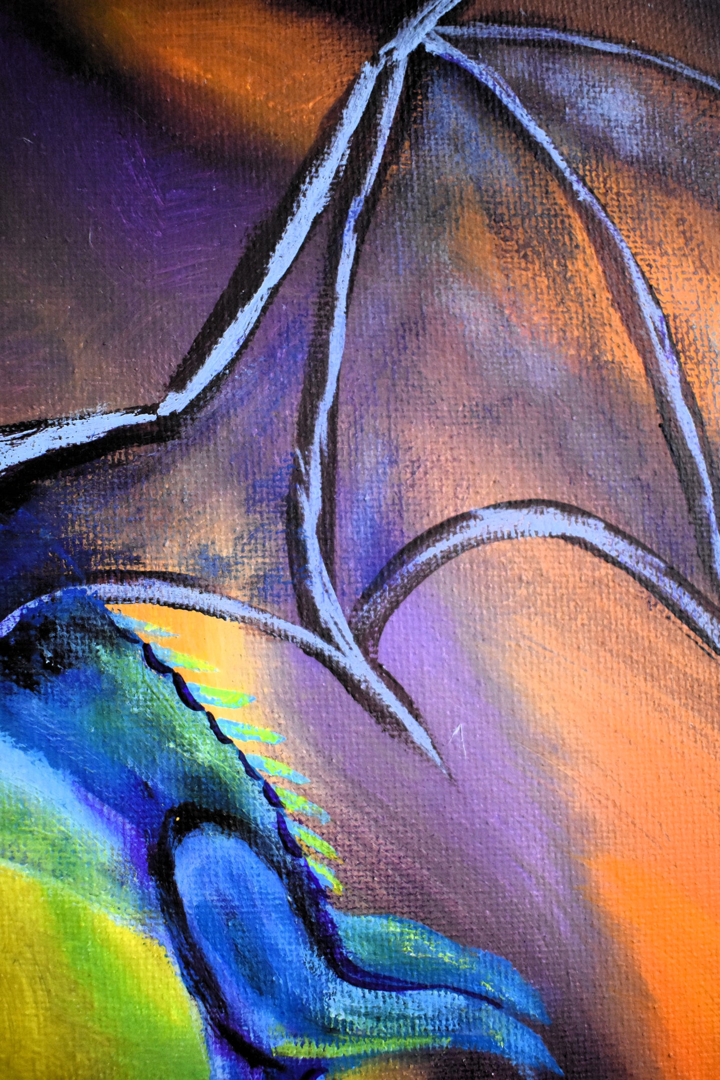 Flight Through the Forge – Original Acrylic Painting (11x14)