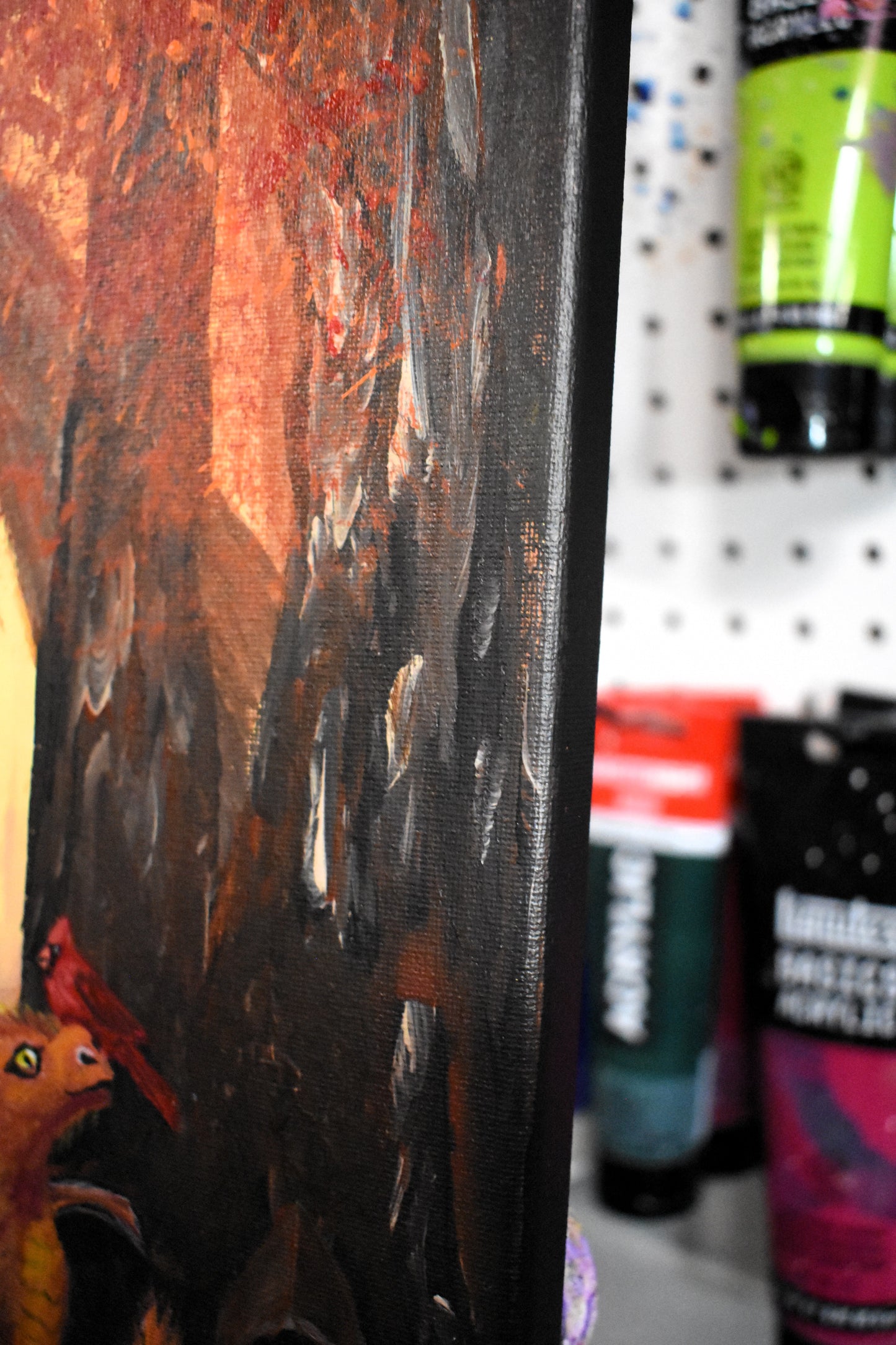 Glowwood Encounter – Original Fantasy Acrylic Painting