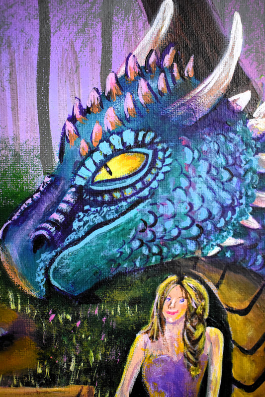 The Hatchling’s Library – Original Acrylic Painting (11x14)