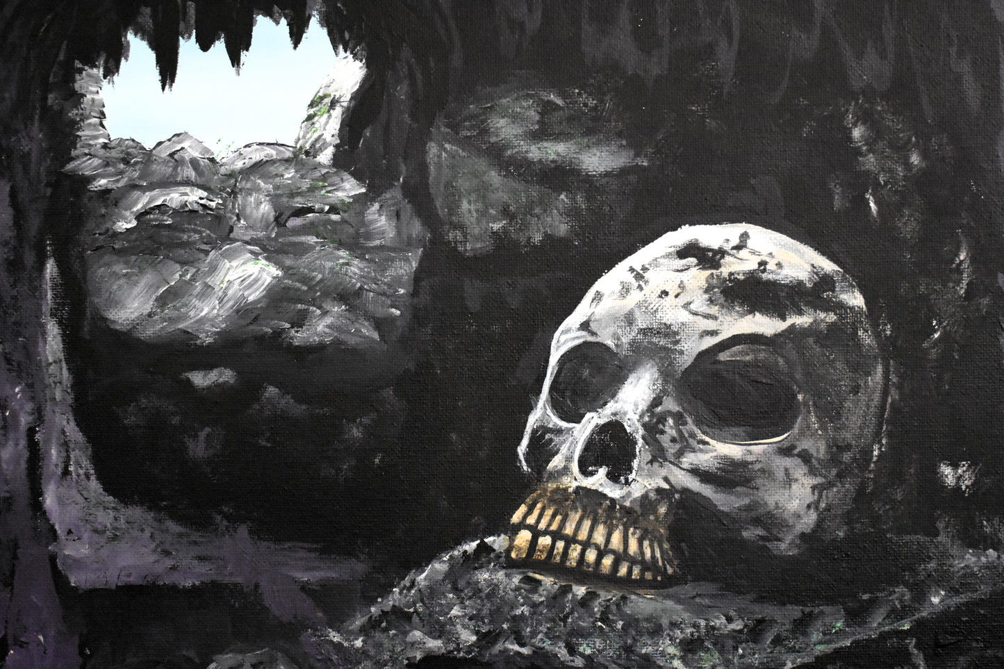 Stone and Bone – Original Dark Fantasy Acrylic Painting