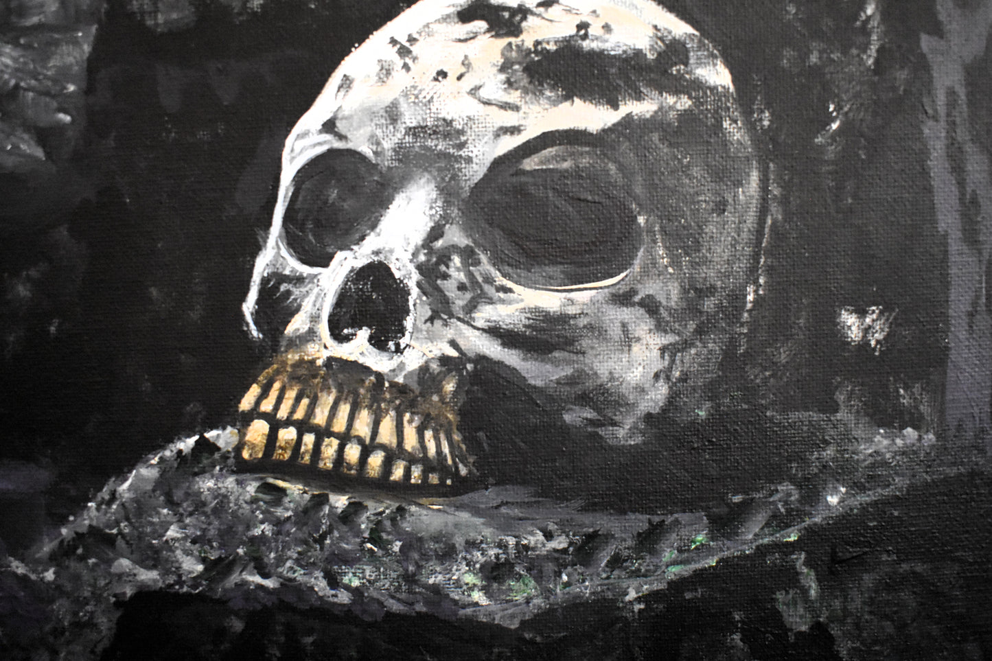Stone and Bone – Original Dark Fantasy Acrylic Painting